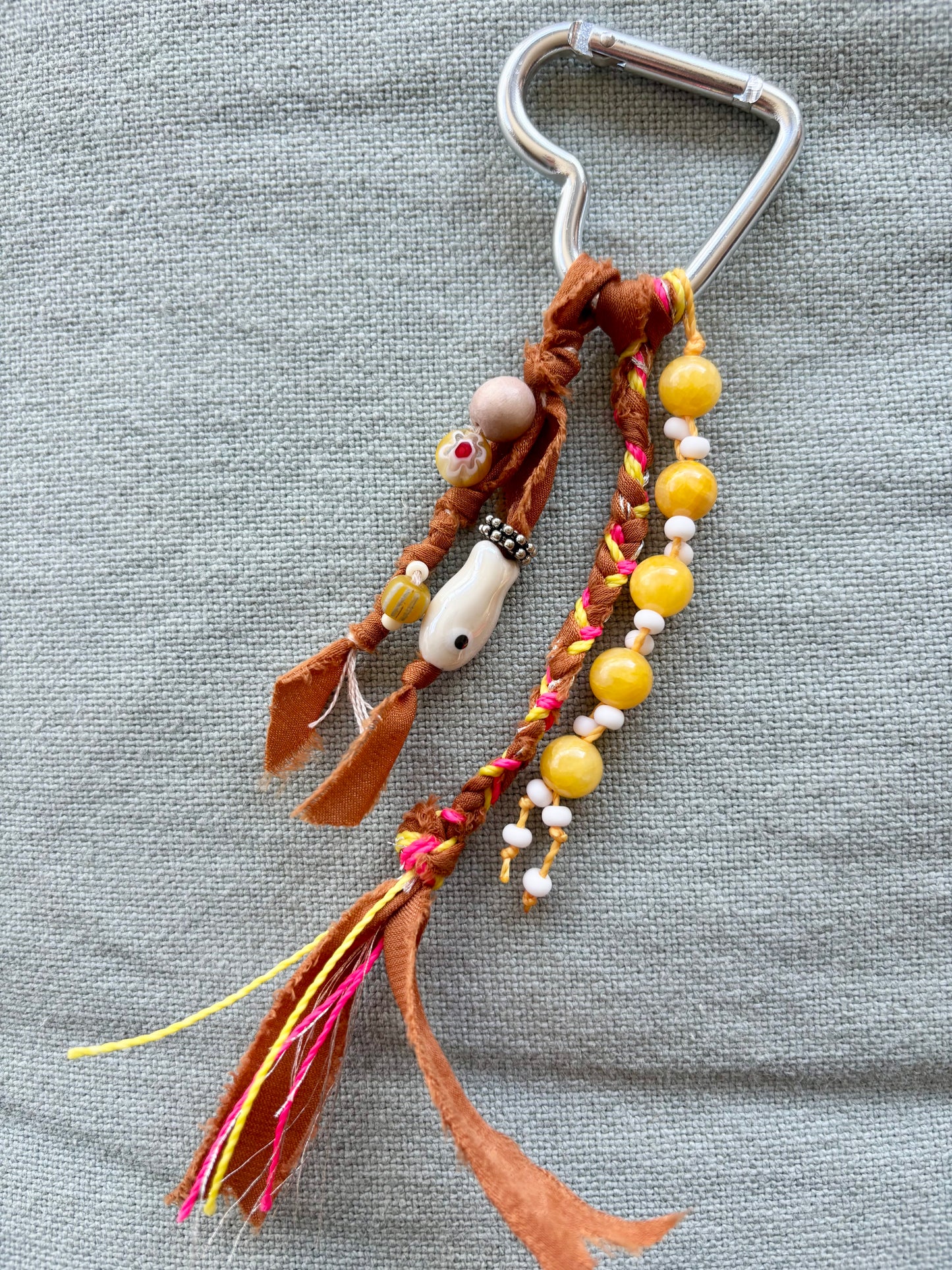 Bag Charm- Silver Heart