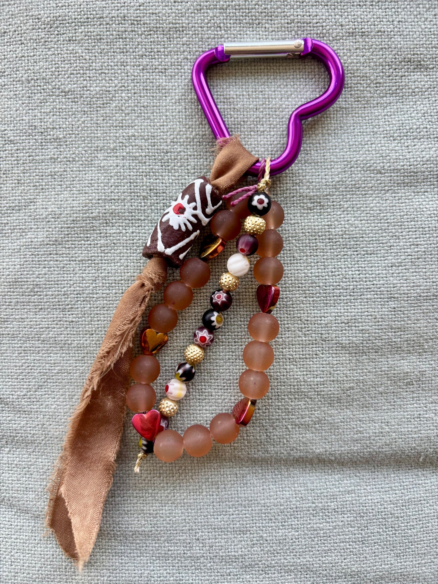 Bag Charm- Purple Heart