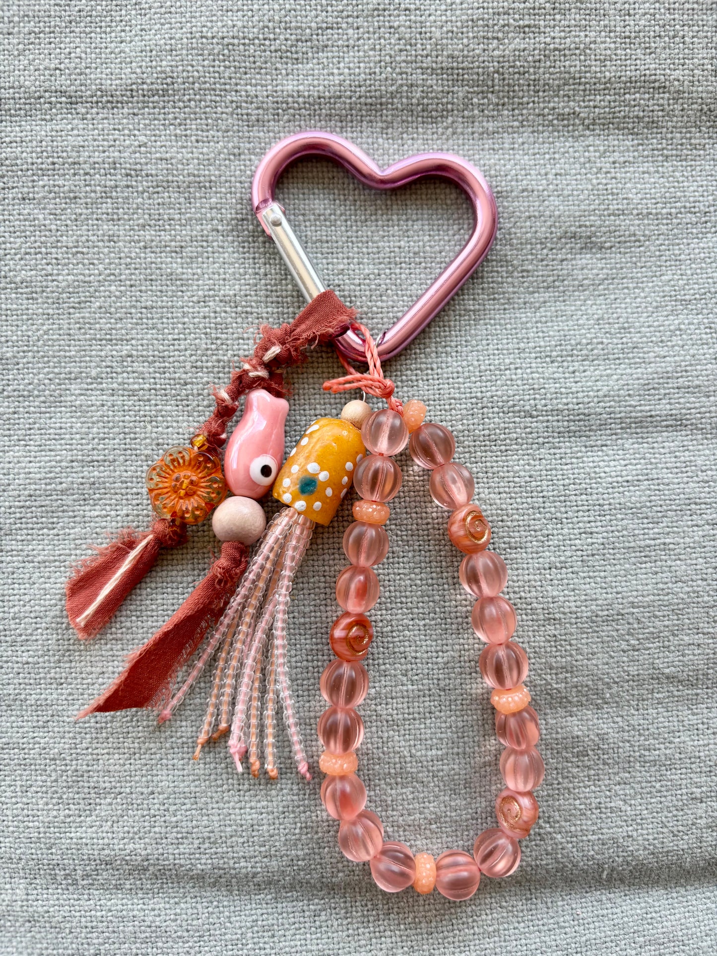 Bag Charm- Pink Heart